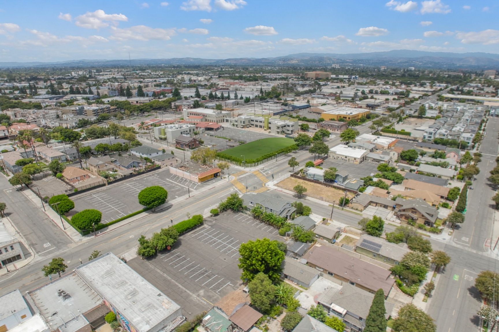 Aerial — 4th Street corridor context
