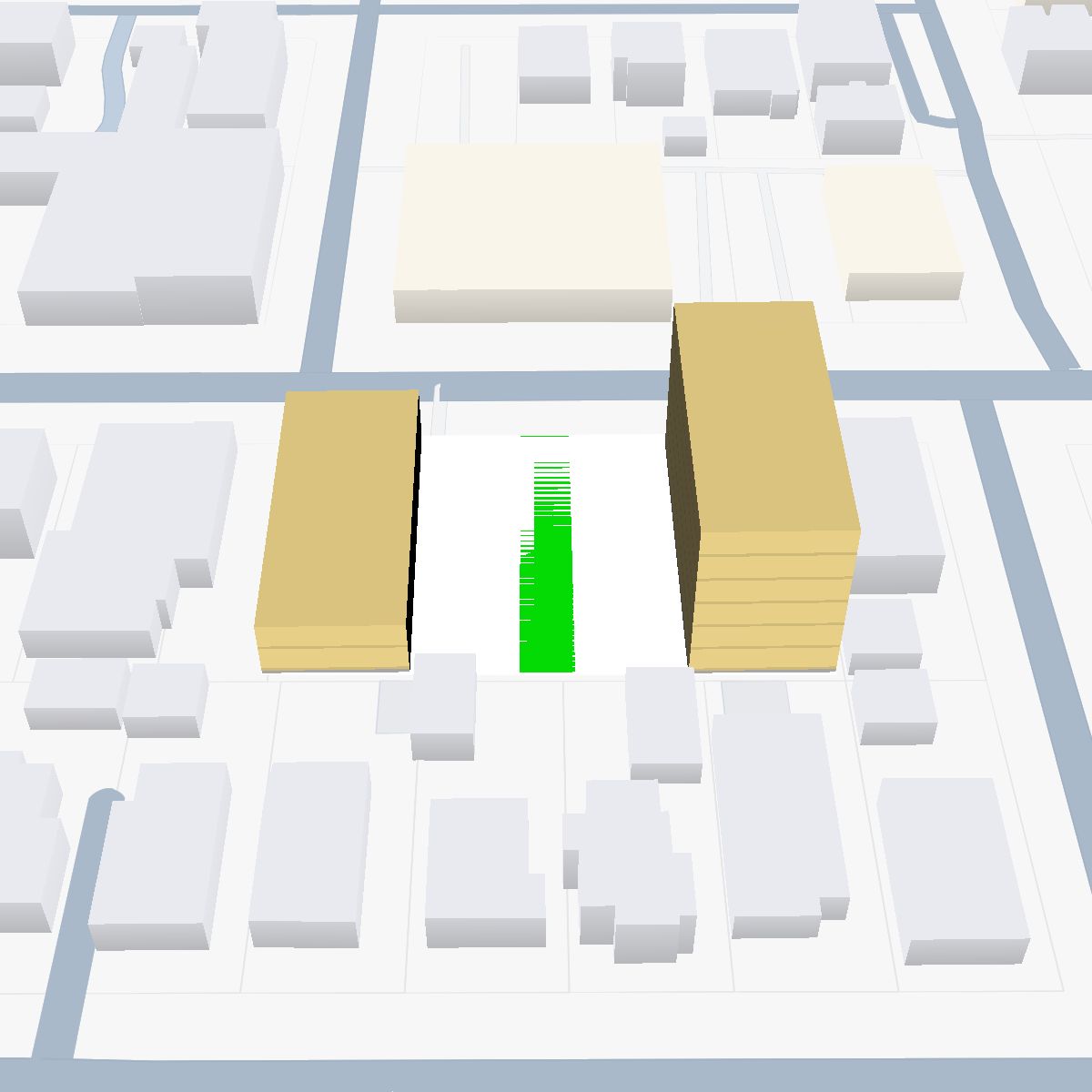 3D redevelopment massing concept