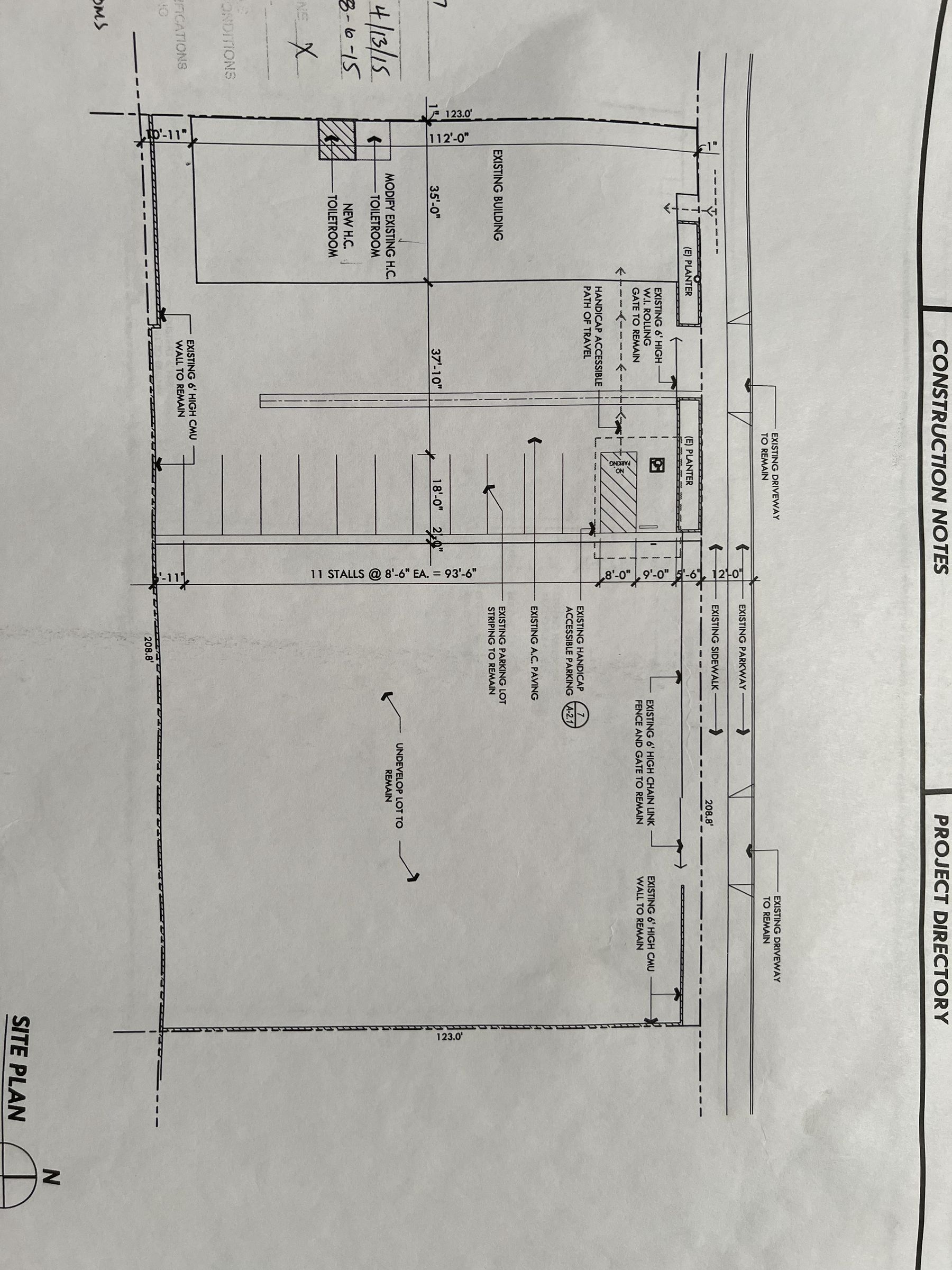 Site plan drawing